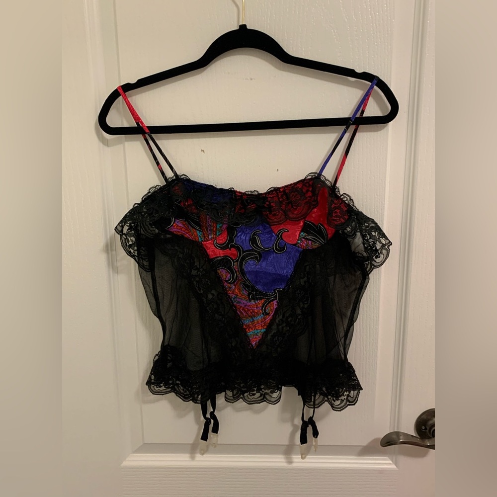 Lingerie Top with Garter Attachments